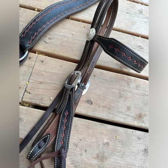 Horse Tack - Martin Leather Western Headstall & Breastcollar Set - Picture 2 of 10